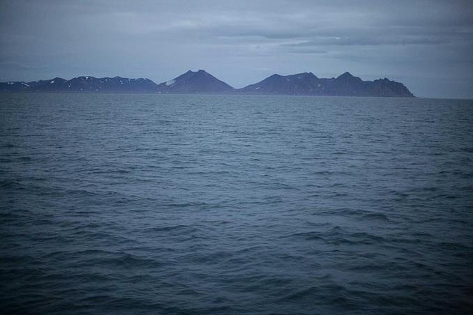 View southwest towards north tip of Kong Karls Forland