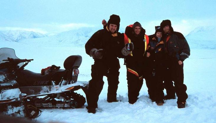 Martin, Jakob, Kora and Malte at the confluence