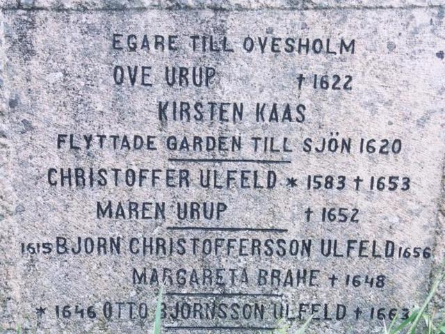 Stone with names of inhabitants