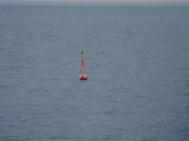 Buoy marking the T-Route, the buoyed route from the North Sea to the Baltic Sea