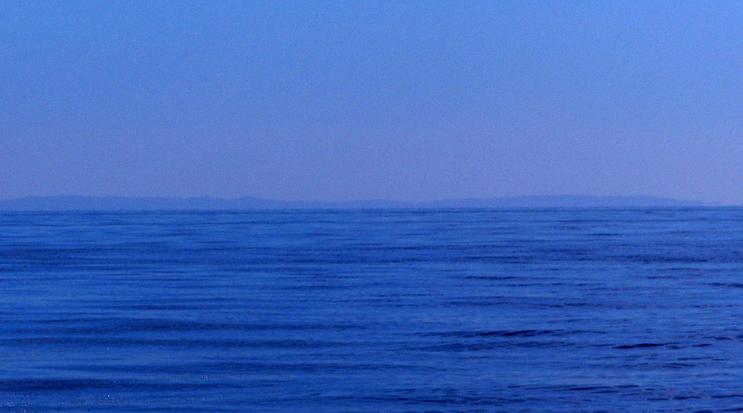 Sweden barely visible in the distance