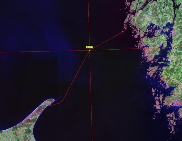 Satellite image with track log