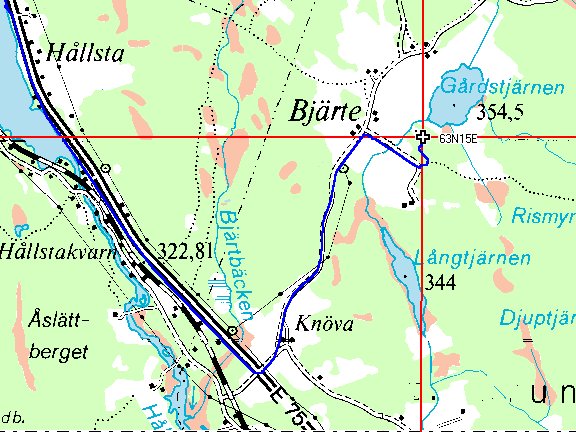 Map of the area