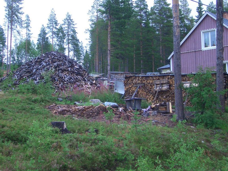 He must be (re)tired, chopping this much firewood