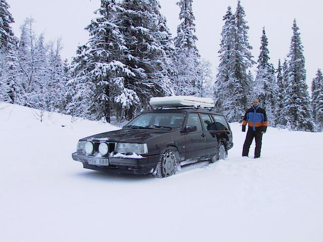 The end of the road and starting point for the ski trip.