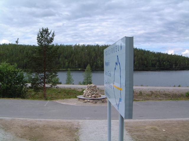 Arctic circle 8 km south of Jokkmokk