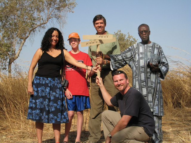 The Confluence Seekers: Hélène Attali, Bryce Tappan, Gray Tappan, Amadou Hadj, Mike Budde (kneeling)