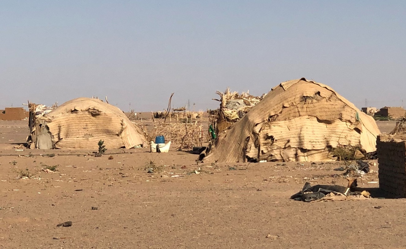 Nomad huts near the Confluence