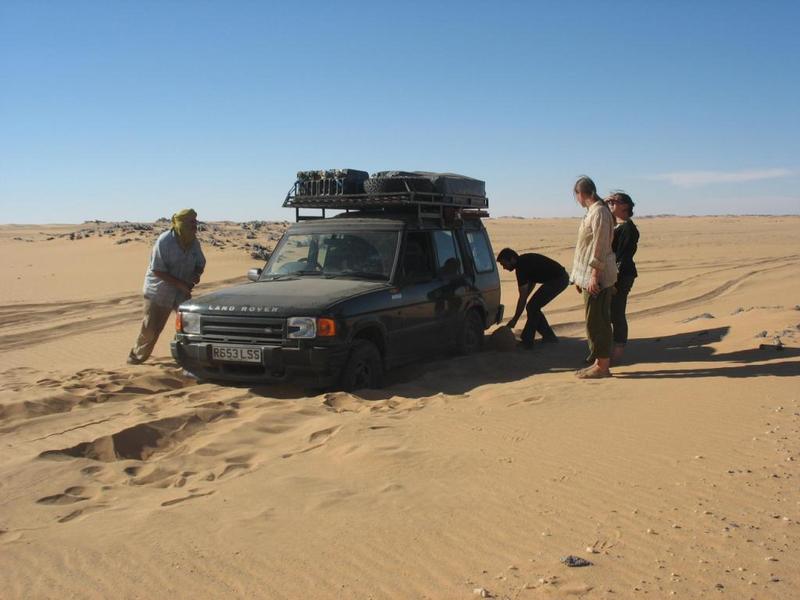 Got stuck in the sand