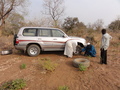 #6: Changing wheel in the Manioc field