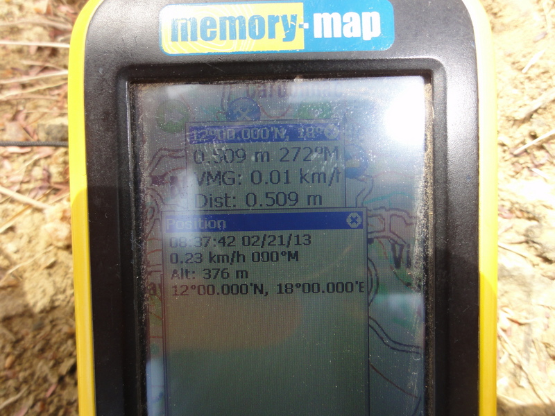 GPS receiver screen