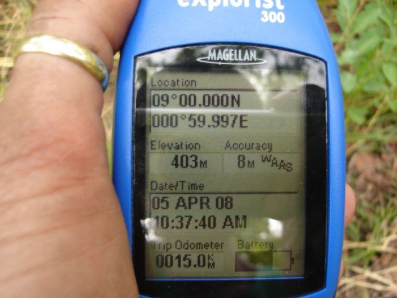 Amanda's GPS with 5 m error