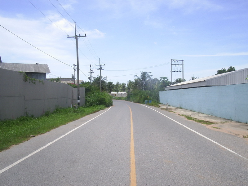 View west from the closest point.