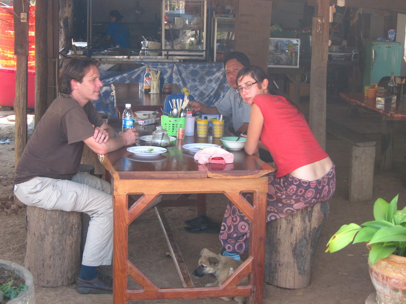 Nataliya and I having a meal after talking to park rangers.  Nataliya helped us on our first try.