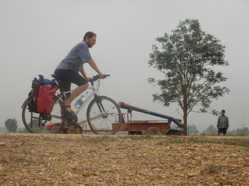 Cyclist, Mobile Pump and Farmer