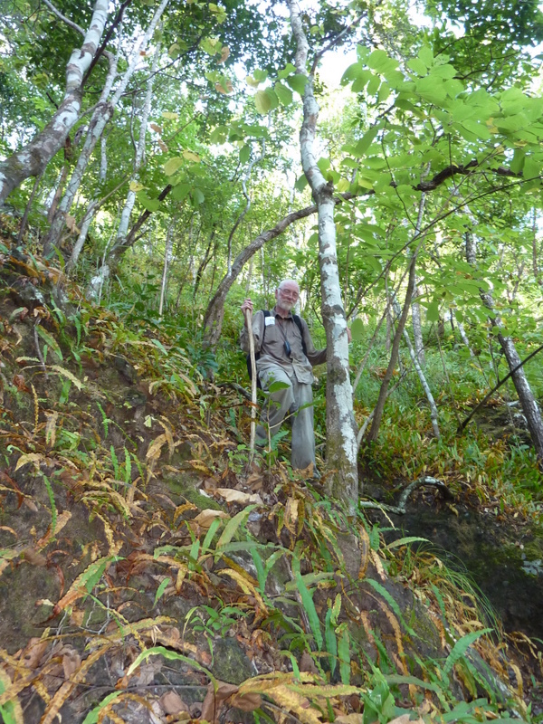 The easy part of the slope down towards the cp