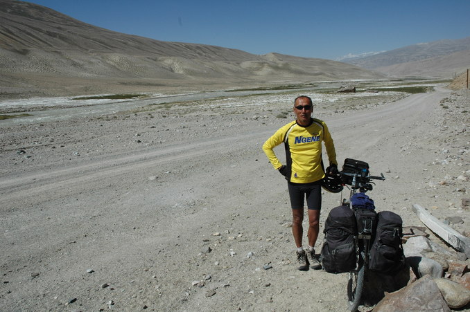 A rest stop at a stretch of the route known as the Buddist Silk Road
