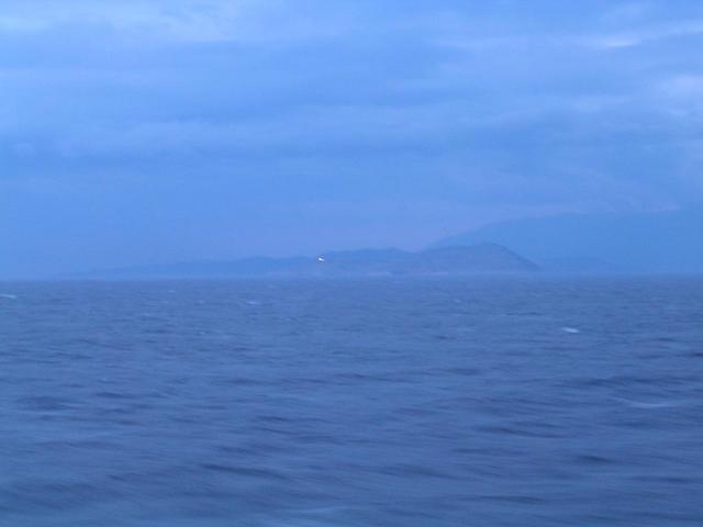 View NW, the lighthouse on Strongylí Islet