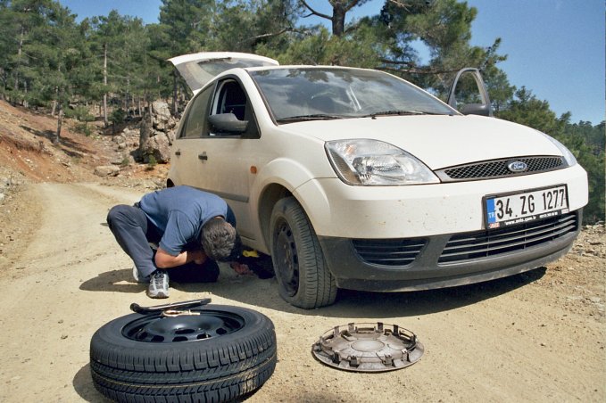 The flat tyre