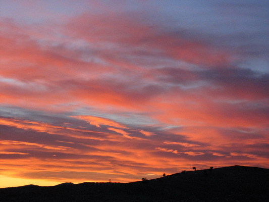 Sunset time over the Mediterranean