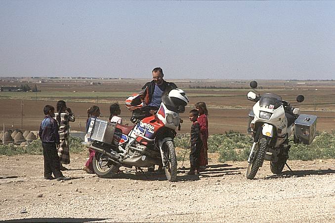 The bikes, me and some children