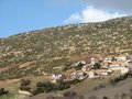 #10: View of a small part of the "upper" Yeşilköy with the farmhouse near the centre and the Confluence hill in the background