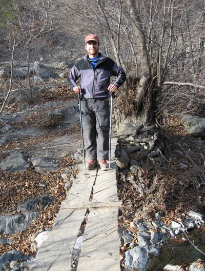 Tolga on the small bridge