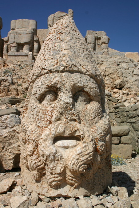 Statue head of Hercules, Eastern Temple, Nemrut Dağı