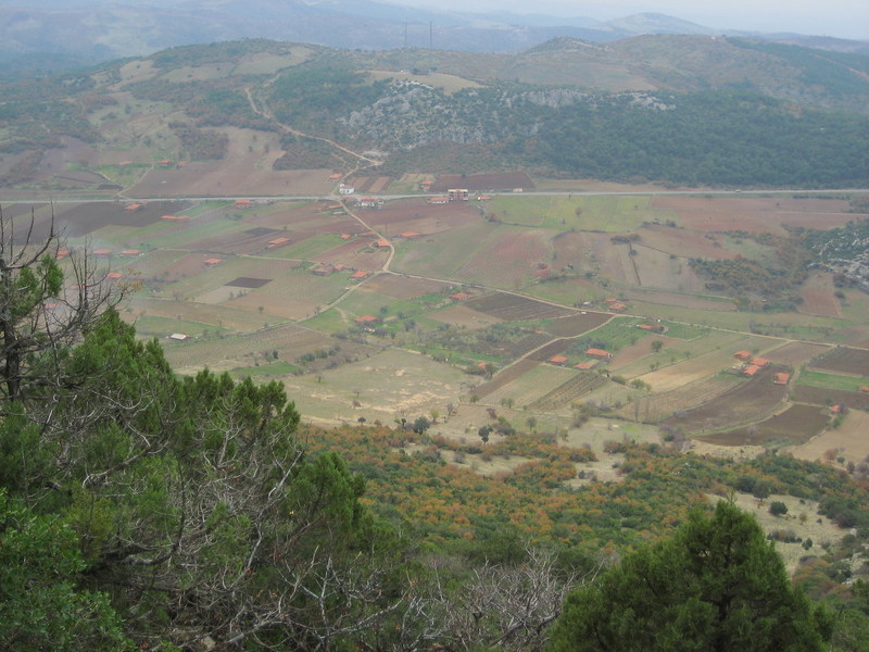 Looking back down on our route