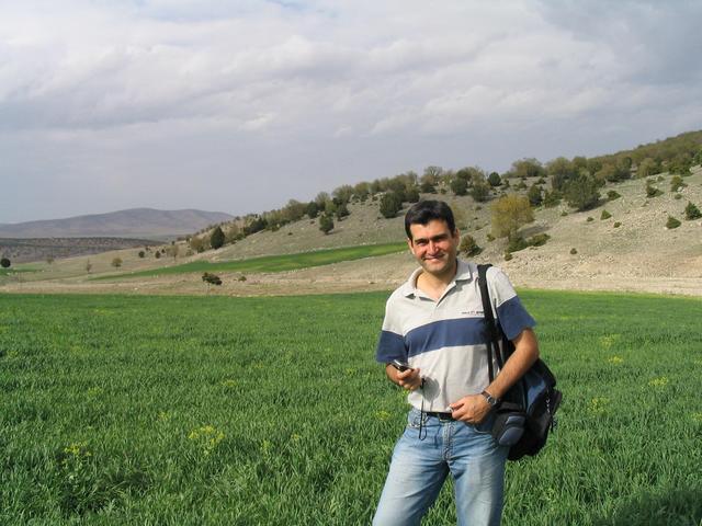 Alper standing at the confluence point