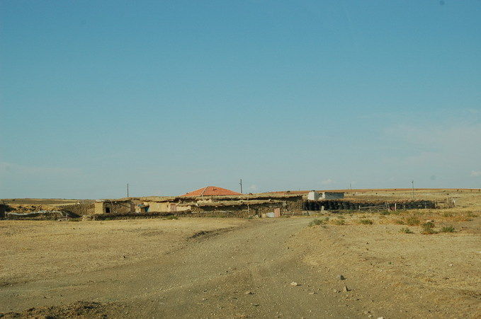 The farm buildings