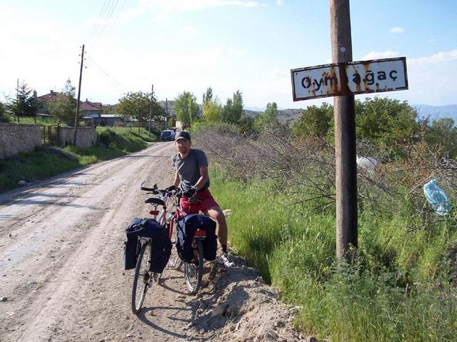 Eventually, we made it to Oymaağaç village. Don't ya think Tolga looks so delighted???