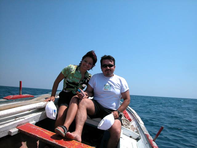 Ali & Saynur on the boat