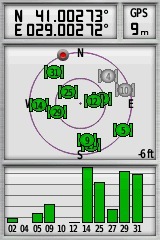 My GPS receiver, 380 meters northeast of the confluence point