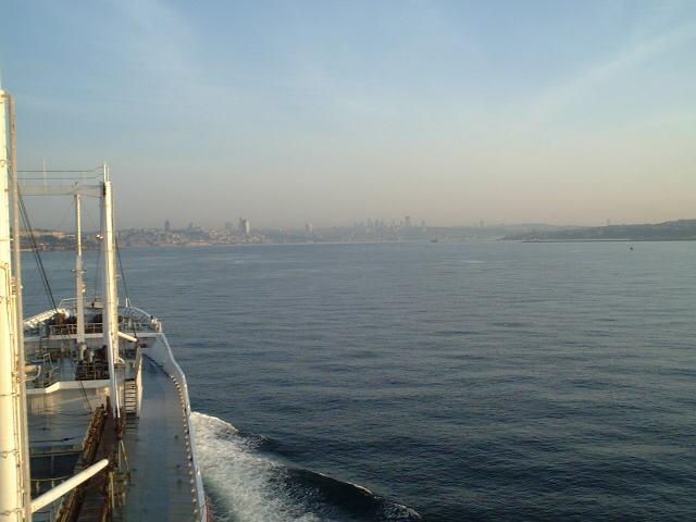 Looking North to the Entrance of the Bosporus and modern Istanbul