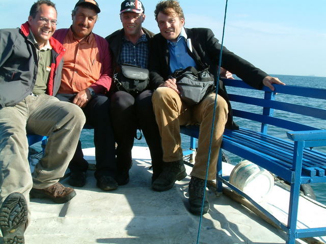 Visitors Roman Winkler, Kaptan Dursun Ali Güner, Harald Waldvogel, and Emanuel Mayer