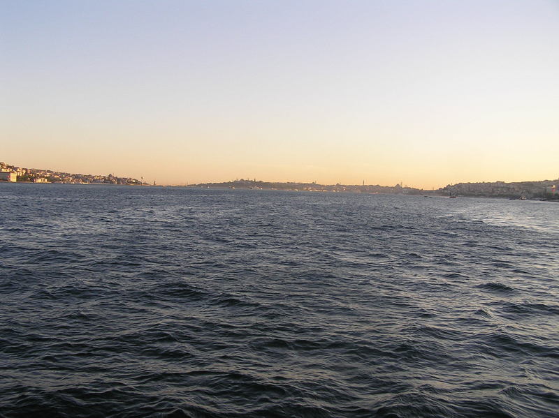 A Geographer's Dream: View to the South a few kilometers north of the Confluence, down the Bosphorus, with Asia on the left and Europe on the right.