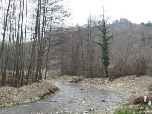 Small river around the intersection point