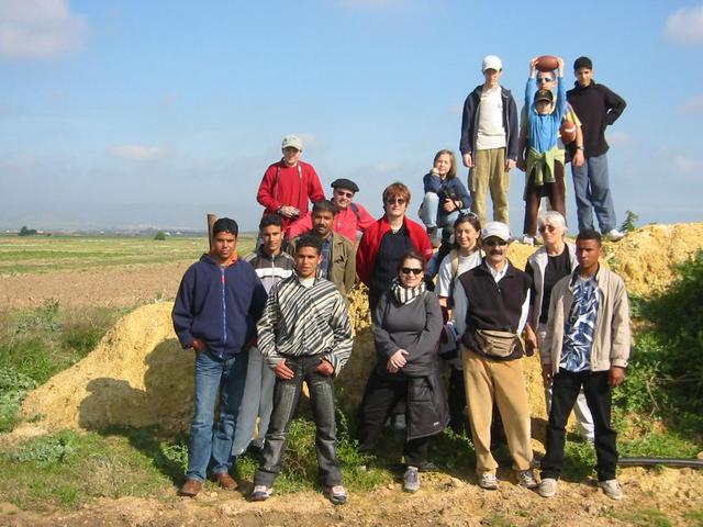 The group with Salāh, the farmer who owns the field, and some new friends