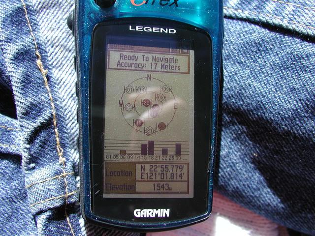 GPS reading at 8.4 km from the point