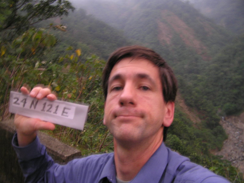 Joseph Kerski in the gathering gloom at the closest point to the confluence.