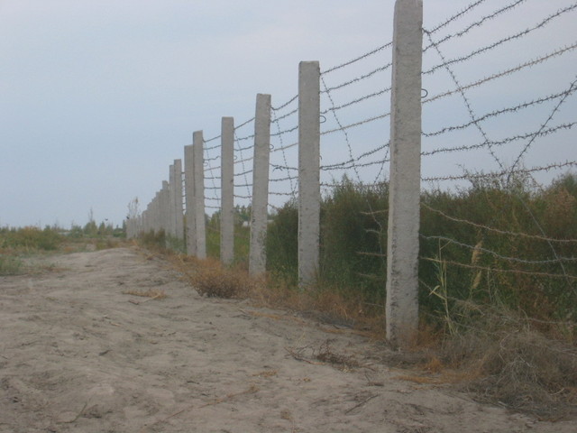 The Fence between Uzbekistan and Turkmenistan