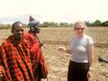 #8: Sara discussing the merits of confluence finding with an Mzee from the village