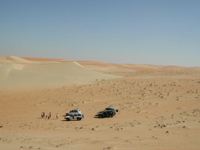 View east from the Confluence - the vehicles mark the location