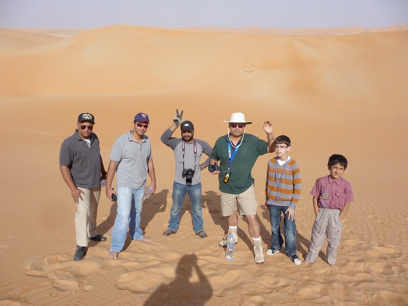 The team (L-R): Pervez, Fateh, Suri, Ajay, Abdallah, Arun, and Sridhara behind the lens