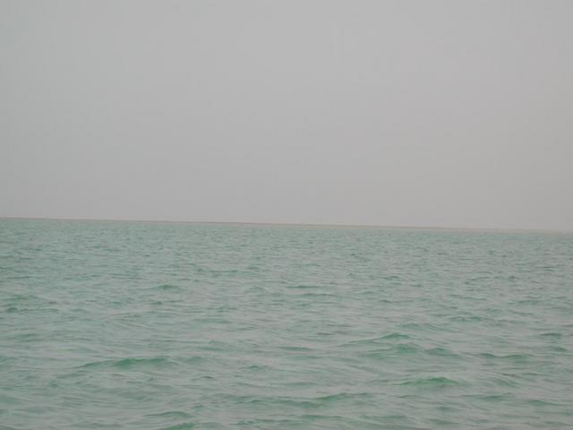 View to the east, with the sandy spit emerging at low tide