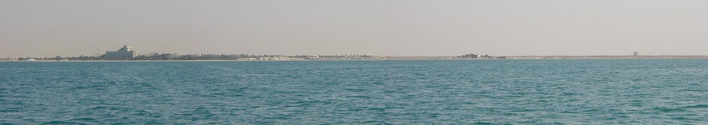 SE view to Jabal `Aliy Hotel and beach