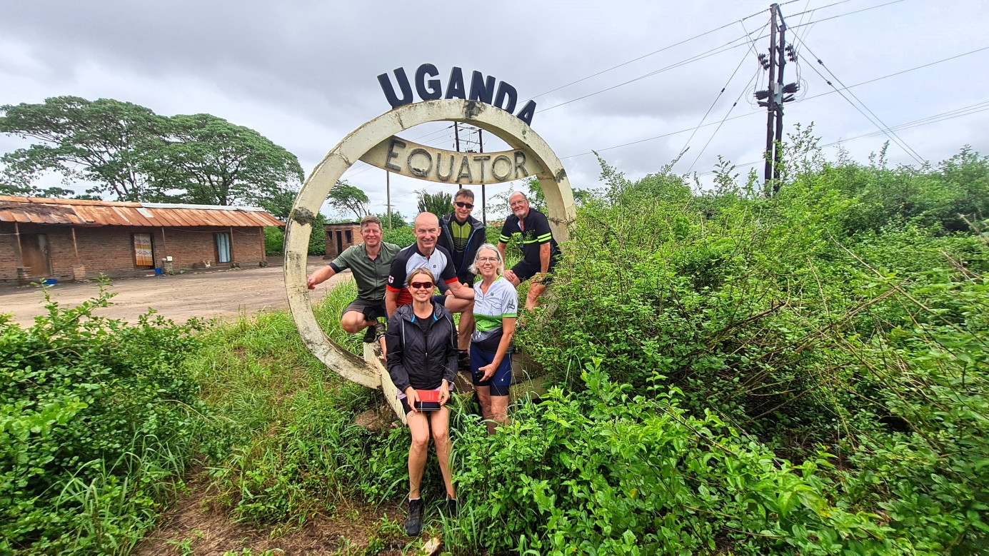 The original monument and our travel group