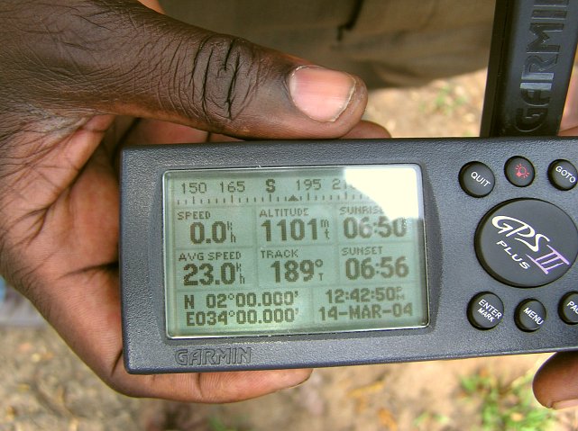 Picture of the GPS coordinates