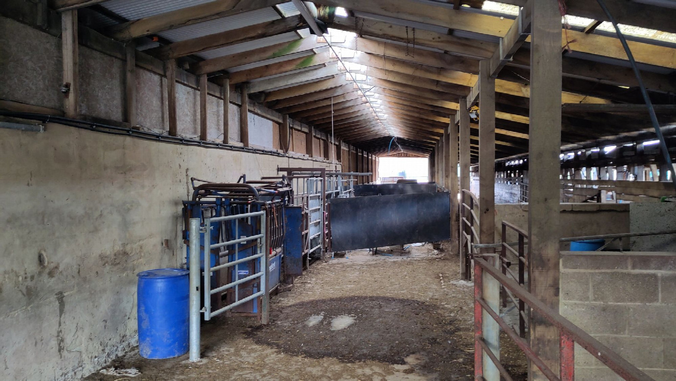 view into the barn